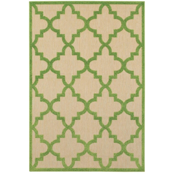 Oriental Weavers Cayman 660F9 8x11 Rectangle - Sand/ Green-Polypropylene C660F9240330ST - main
